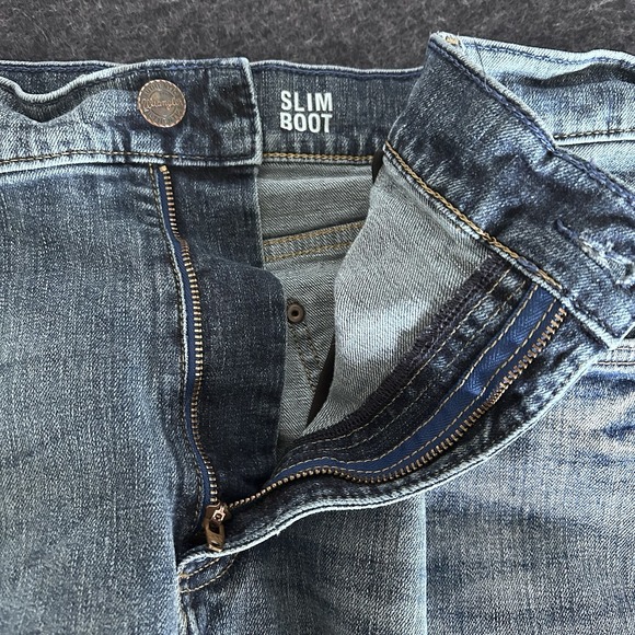 WRANGLER Retro Slim Boot Jeans 40 x 32 Medium Wash Zip Fly Mens Stretch Denim - Picture 11 of 14